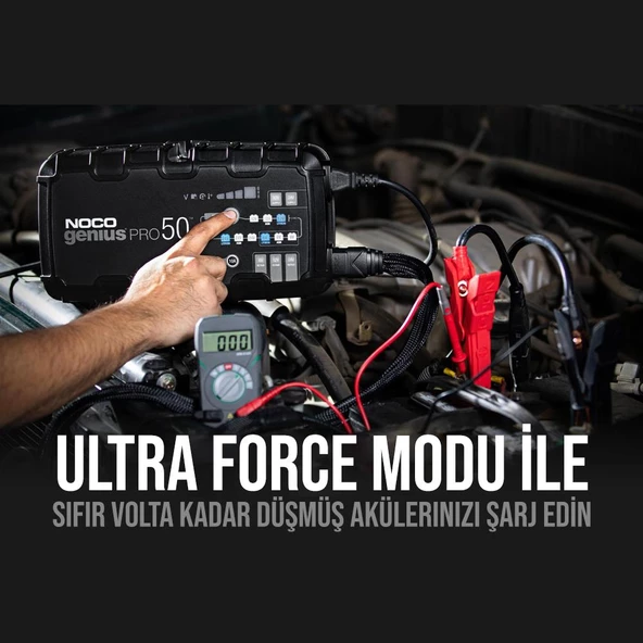 NOCO GENIUSPRO50 6V/12V/24V 1000A Akıllı Akü Şarj ve Akü Bakım/Desülfatör/Power Supply - 6