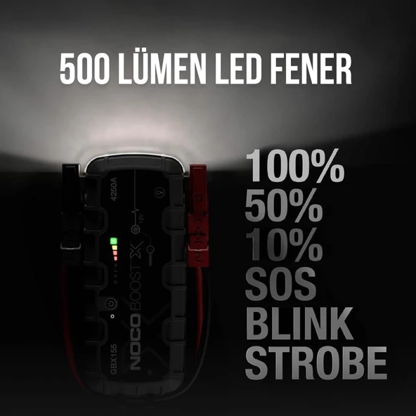 NOCO GBX155 12V 4250Amp Ultrasafe Lityum Akü Takviye + Powerbank + Led Lamba - 11