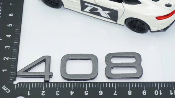 DK Tuning Peugeot 408 Ön Panjur 2022+ Koyu Gri ABS Logo Amblem - 2