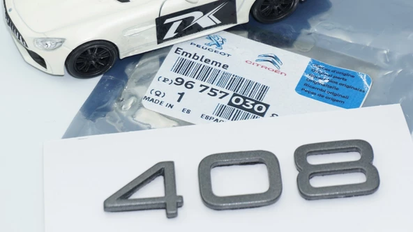 DK Tuning Peugeot 408 Ön Panjur 2022+ Koyu Gri ABS Logo Amblem - 5