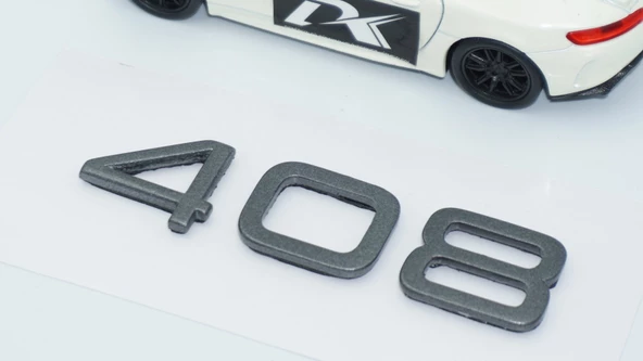 DK Tuning Peugeot 408 Ön Panjur 2022+ Koyu Gri ABS Logo Amblem - 3
