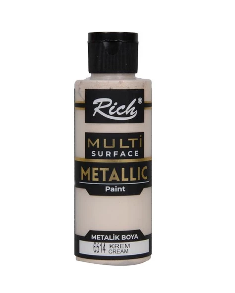 Rich Multi Surface Metalik Akrilik Boya Krem 120ml