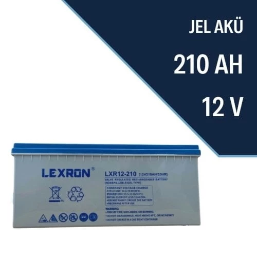 Lexron-Lxr210K Jel Akü 12V 210Ah (522X240X215X221Mm)