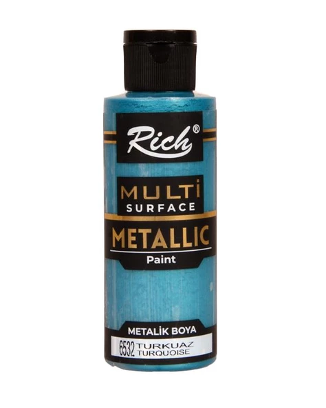 Rich Multi Surface Metalik Akrilik Boya Turkuaz 120ml