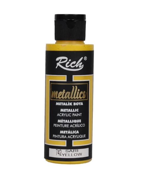 Rich Metalik Akrilik Boya Sarı 120ml