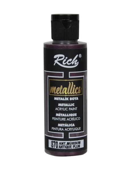 Rich Metalik Akrilik Boya Antik Mürdüm 120ml