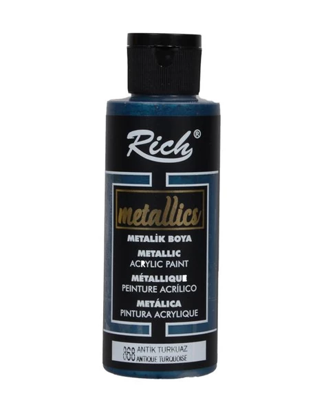 Rich Metalik Akrilik Boya Antik Turkuaz 120ml