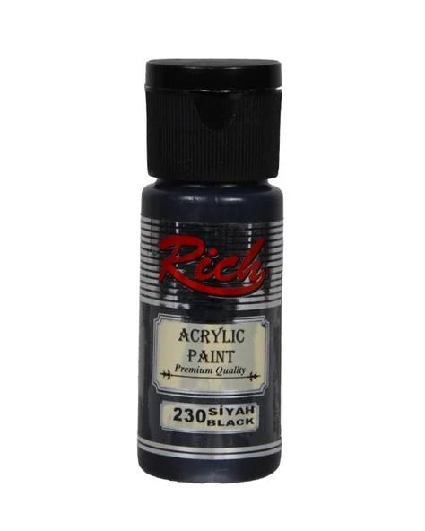 Rich Akrilik Boya Siyah 30cc