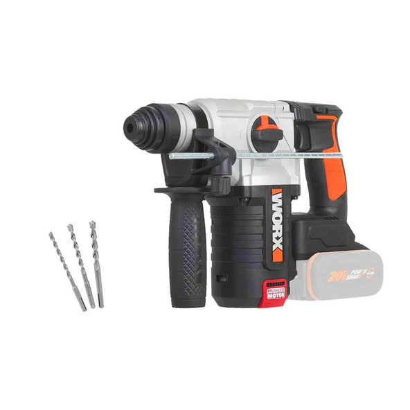 Worx Wx380.9 20Volt 2.2J Profesyonel Sds-Plus Pnömatik Kırıcı/Delici (Akü Dahil Değildir)