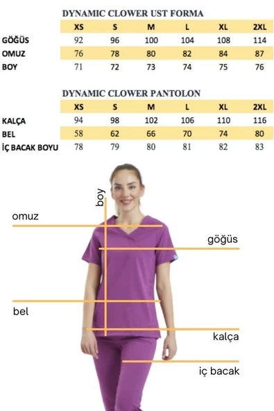 CLOWER Kadın Likralı Üniforma Takımı - Mint Yeşili ürün görseli