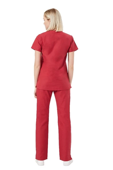KIRMIZI BASIC MEDİKAL ÜNİFORMA TAKIM - Resim 2