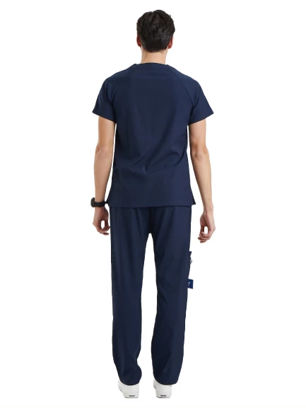 BASIC- Erkek Likralı Lacivert Üniforma Takımı - Resim 3