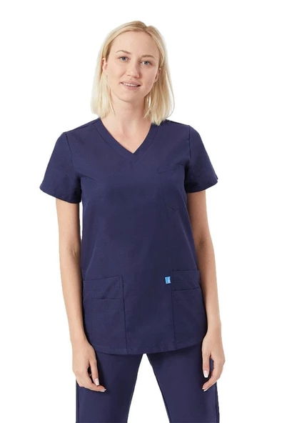 LACİVERT BASIC MEDİKAL ÜNİFORMA TAKIM - Resim 3