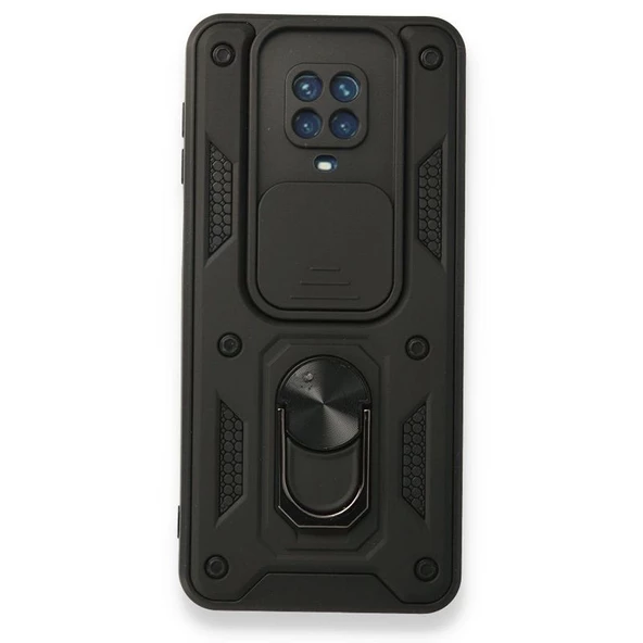 Gpack Xiaomi Redmi Note 9 Pro Kılıf Tank Aramid Sürgülü Vega Yüzüklü - 3