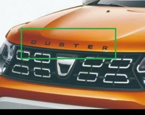 DK Tuning Duster Ön Kaput Siyah ABS 3M 3D Yazı Logo Dacia İle Uyumlu - 2