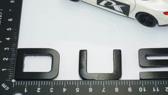 DK Tuning Duster Ön Kaput Siyah ABS 3M 3D Yazı Logo Dacia İle Uyumlu - 4