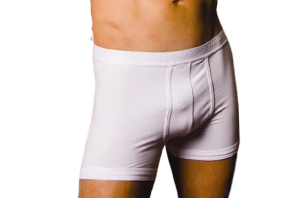 X-MAN 703 ERKEK STRETCH BACAĞI SARAN DÜZ RENK BOXER - 3