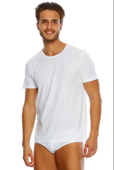 EROS 032 Erkek Pamuk 2'li O Yaka T-shirt ES011522 - 2