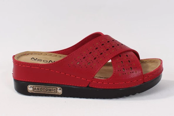 Dagoster DZA37-3025 Kırmızı Günlük Ortopedik Kadın Terlik - 2