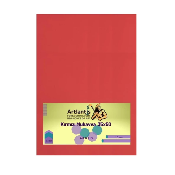 Renkli Mukavva 35x50 5 Adet Artlantis Renkli Mukavva 5 Adet - 5