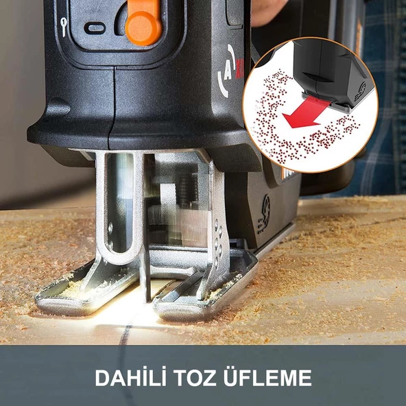 Worx Wx550.9 20Volt Profesyonel Dekupaj Ve Tilki Kuyruğu Testere (Akü Dahil Değildir) - 10