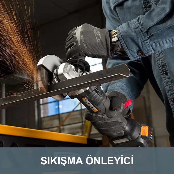 Worx Wx812.9 20Volt 125Mm Kömürsüz Profesyonel Avuç Taşlama (Akü Dahil Değildir) - 7