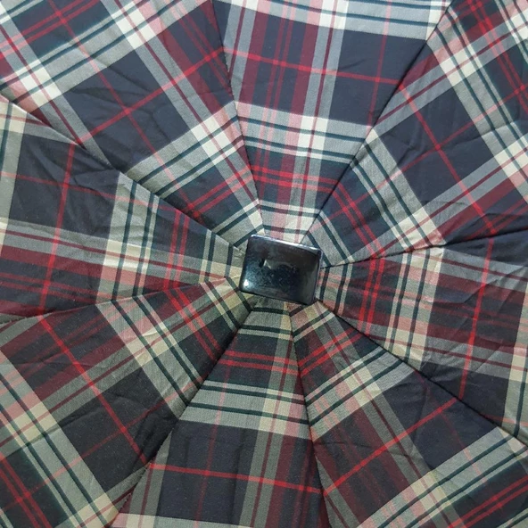 Snotline-April Mini Bayan Şemsiye Manuel Açılır-Kapanır 90 Cm Çap Kapalı 20 cm Cep Boy Vizon Ekose - 8