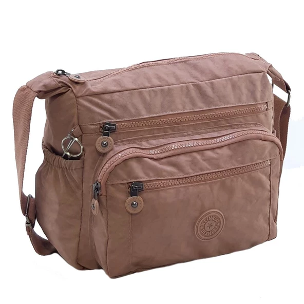 Baginn Klinkır Kadın Postacı Çanta Çok Cepli Çapraz Askılı Yağmura Dayanıklı Kumaş - 9