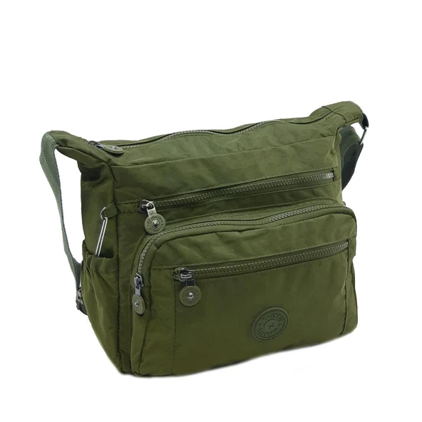 Baginn Klinkır Kadın Postacı Çanta Çok Cepli Çapraz Askılı Yağmura Dayanıklı Kumaş - 4