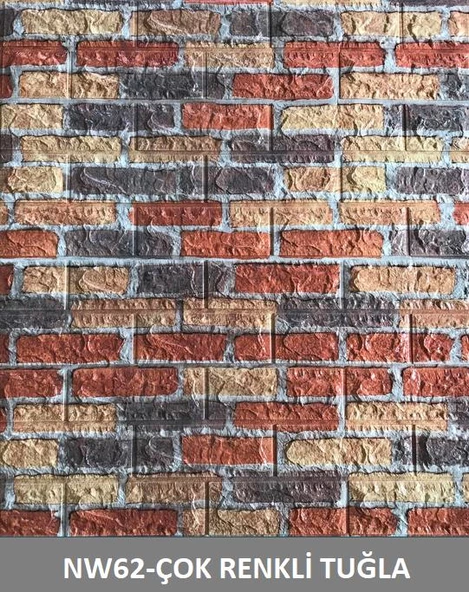 Renkli Duvarlar 11Renk Seçenekli Kendinden Yapışkanlı Duvar Kaplama Kağıdı Paneli - 5