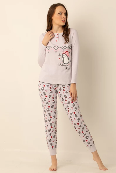 DoReMi Pamuklu Bayan Pijama Takımı - Resim 2