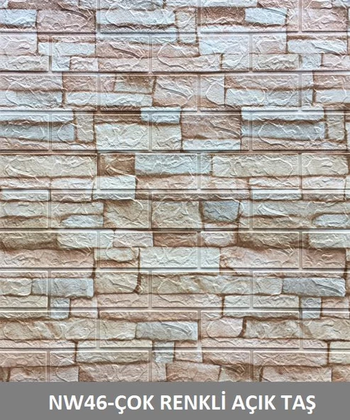 Renkli Duvarlar 11Renk Seçenekli Kendinden Yapışkanlı Duvar Kaplama Kağıdı Paneli - 3