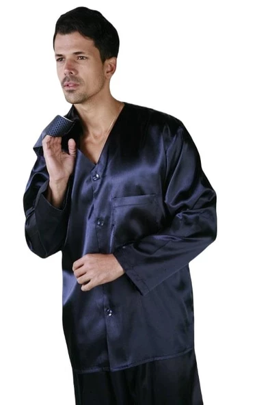 ANCELO 333 SATEN PİJAMA TAKIM VE ROBDÖŞAMBR 3LÜ DAMAT ÇEYİZ SET - 2