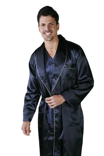 ANCELO 333 SATEN PİJAMA TAKIM VE ROBDÖŞAMBR 3LÜ DAMAT ÇEYİZ SET - 3
