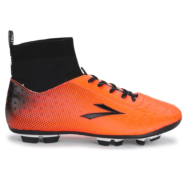 Lig Simav KM Boğazlı Çorap Krampon Çim Saha Erkek Futbol Ayakkabı Turuncu - 4
