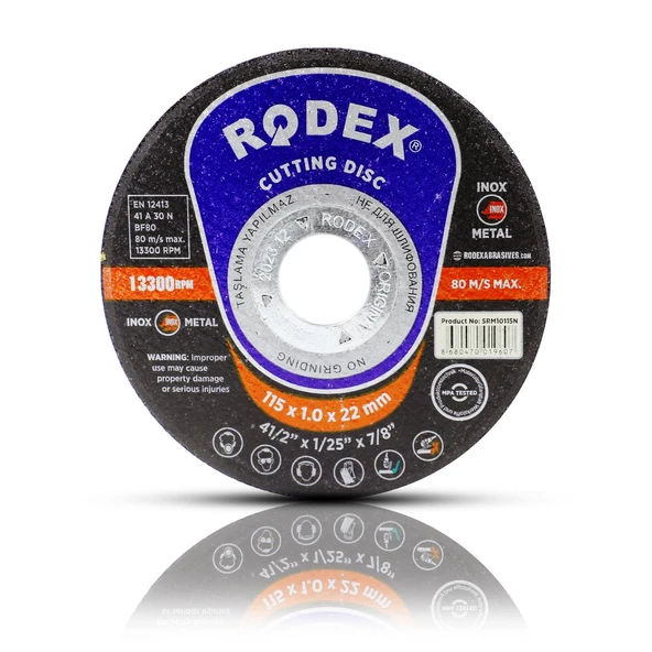 Rodex Spiral Taşlama İnox Metal Kesme Kesici Taş Diski 115x1 mm - 11