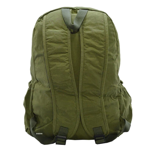 Klinkır Bayan Sırt Çantası Çok Cepli Yağmura Dayanıklı Hafif Kumaş Yeşil Renk Okul Çantası - 3
