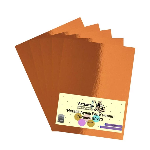 Metalik Aynalı Fon Kartonu 50x70 5 Adet Artlantis Metalik Aynalı Fon Kartonu - 9