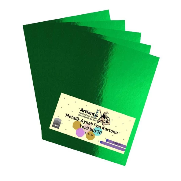 Metalik Aynalı Fon Kartonu 50x70 5 Adet Artlantis Metalik Aynalı Fon Kartonu - 10