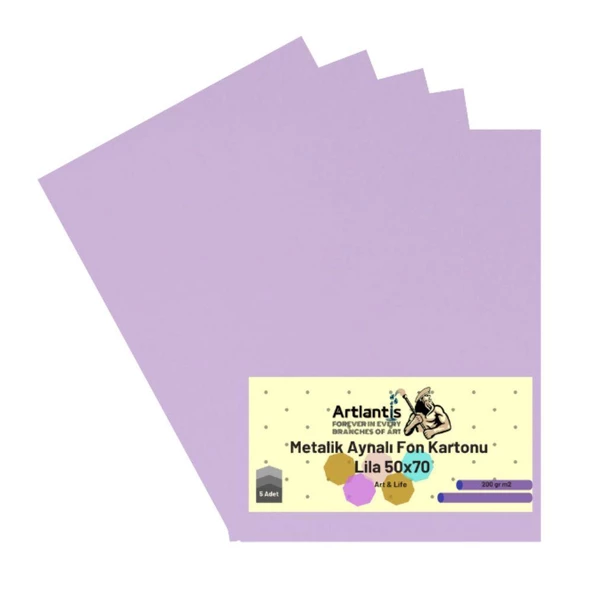 Metalik Aynalı Fon Kartonu 50x70 5 Adet Artlantis Metalik Aynalı Fon Kartonu - 4