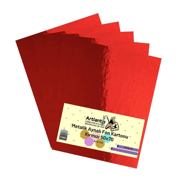 Metalik Aynalı Fon Kartonu 50x70 5 Adet Artlantis Metalik Aynalı Fon Kartonu - 3