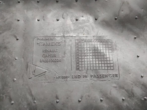 Renault Captur Oem Kaucuk Fabrikasyon Paspas - 5
