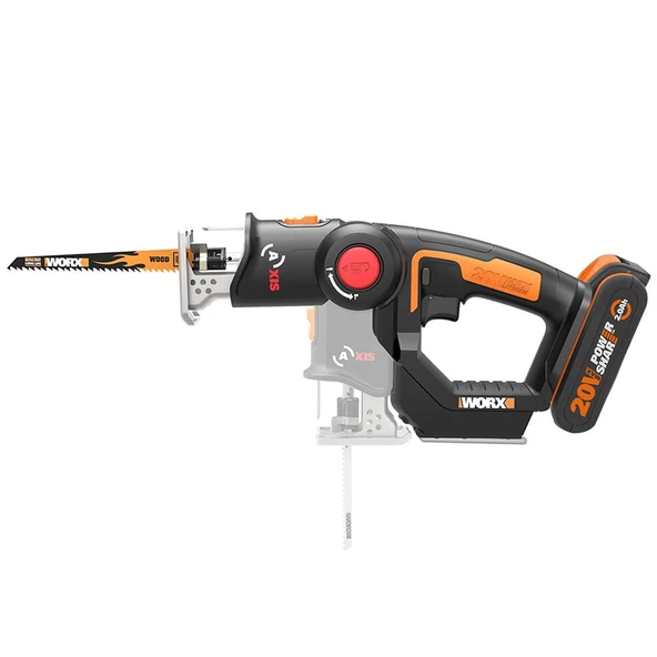 Worx Wx550 20Volt 2.0Ah. Li-İon Profesyonel Dekupaj Ve Tilki Kuyruğu Testere - 3