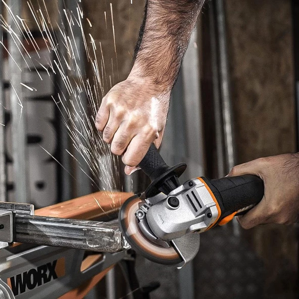 Worx Wx800 20Volt 2.0 Ah. Li-İon Çift Akülü 115Mm Profesyonel Şarjlı Avuç Taşlama - 4