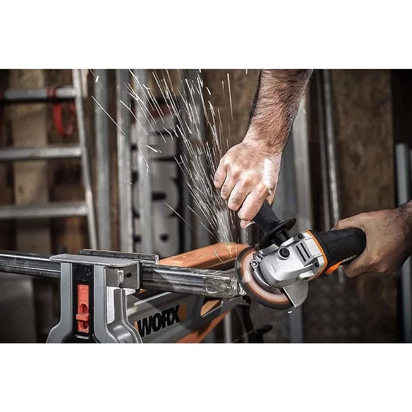 Worx Wx812 20Volt 4.0Ah. 125Mm Kömürsüz Profesyonel Şarjlı Avuç Taşlama - 11