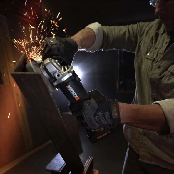 Worx Wx812 20Volt 4.0Ah. 125Mm Kömürsüz Profesyonel Şarjlı Avuç Taşlama - 10