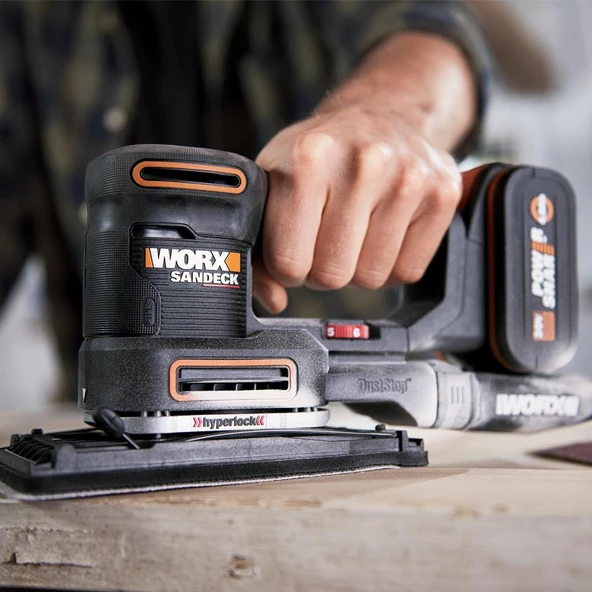 WORX WX820 20Volt 2.0Ah. Li-ion Profesyonel Devir Ayarlı Çok Amaçlı Şarjlı Zımpara - 12