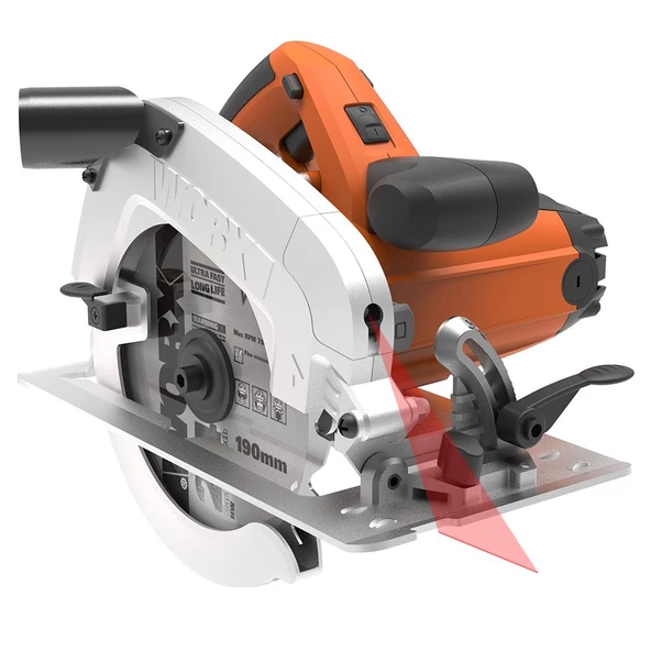 Worx Wx445 1600Watt 190Mm Profesyonel Lazerli Daire Testere