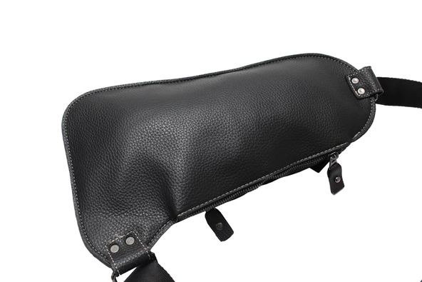 Adm Tr0014 Suni Deri, Tek Omuz Askılı Sırt - Göğüs Çantası - Body Bag - 3