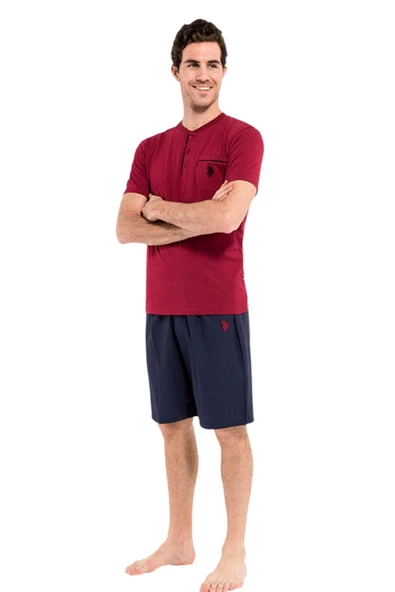 U.S. Polo 12001 5'li Çeyizlik Erkek Pijama Röbdoşambır Takım - 3